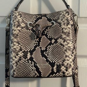 Kate Spade Ava snake skin bucket bag